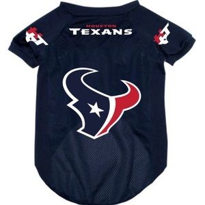NFL HOUSTON TEXANS dog pet mesh football jersey shirt clothing size large NWOT